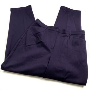 Talbots Vintage Purple Stretch Straight Leg Career High Rise Pants Womens 14